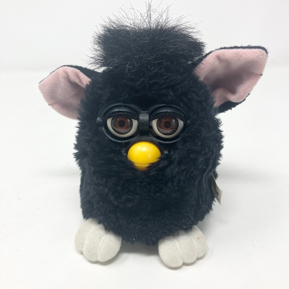 Vintage Furby Black Witches Cat Brown Eyes Tiger Electronics 1998 Working